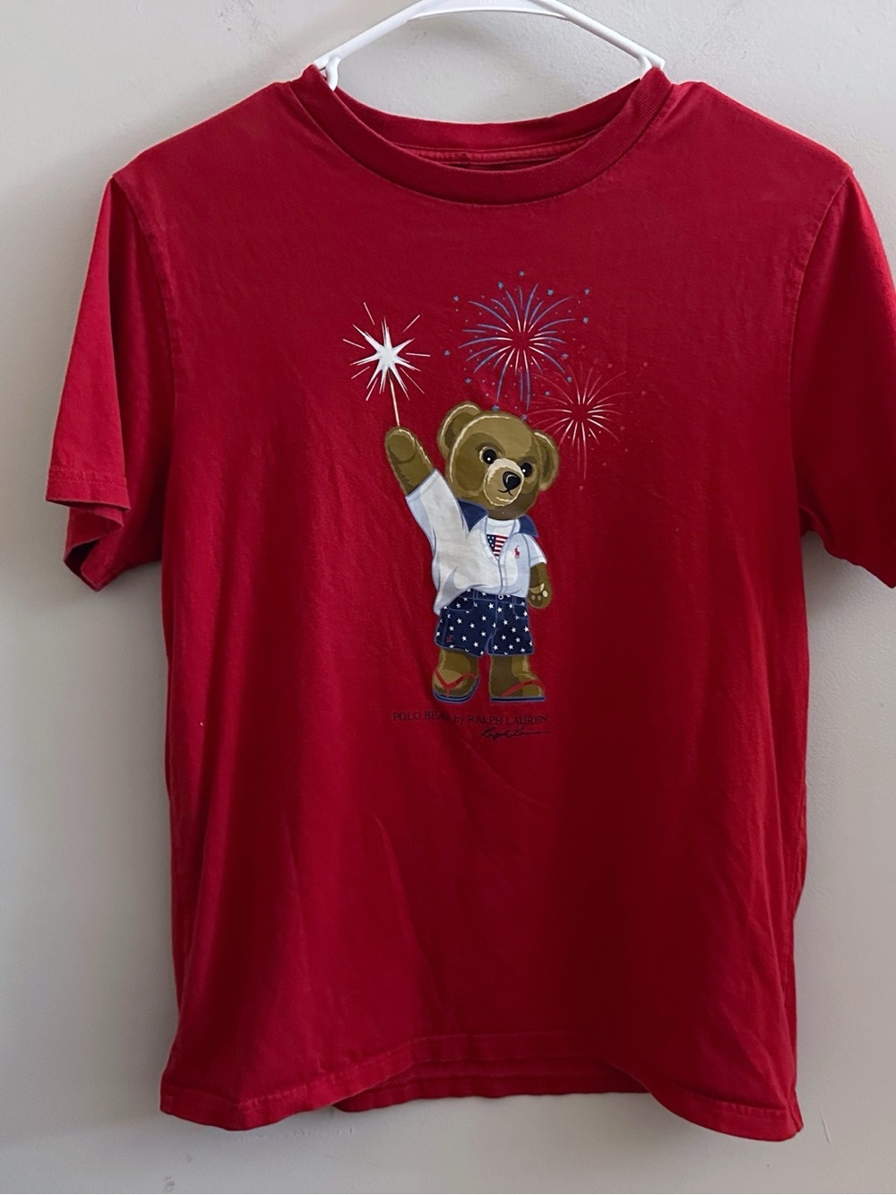 Polo Ralph Lauren Kids Red Bear Graphic Tee - Polo Bear Design Preppy Summer